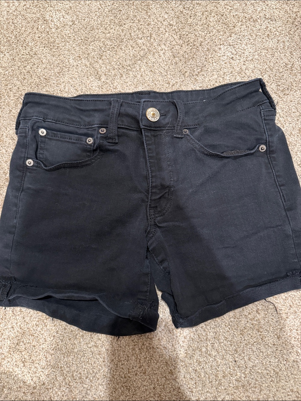 American Eagle Outfitters Black Denim Jean Shorts